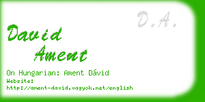 david ament business card